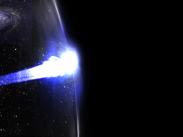 Полет кометы в космосе