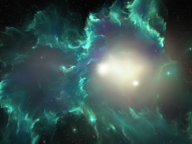 Зеленая огненная туманность