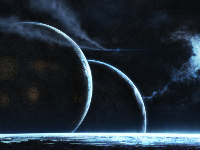 Планеты и туманность