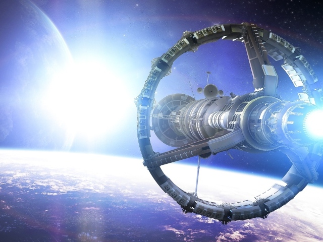 Космический корабль на орбите