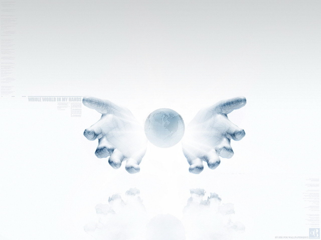 Руки держат планету