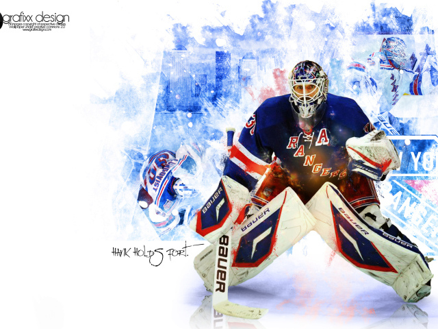 Хенрик Лундквист охраняет свой ворота