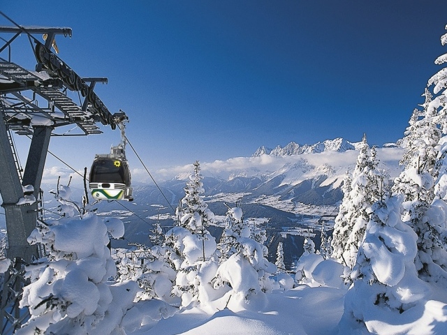 Подъемник на горнолыжном курорте Шладминг, Австрия