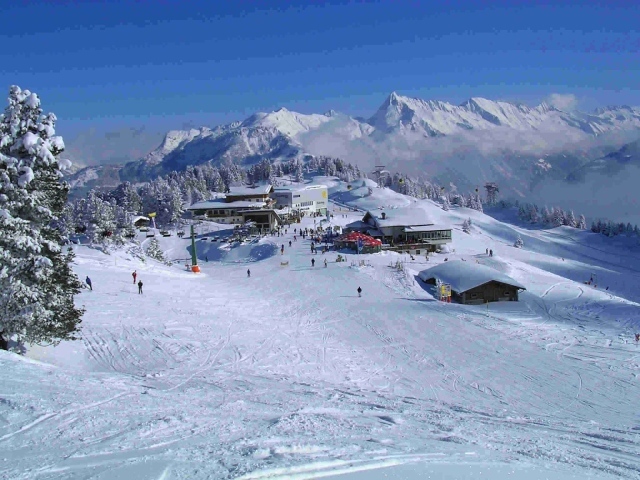 Лыжная трасса на горнолыжном курорте Майрхофен, Австрия