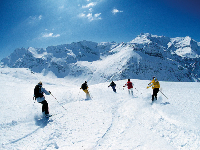 Катание на лыжах на курорте Бад Хофгастайн, Австрия