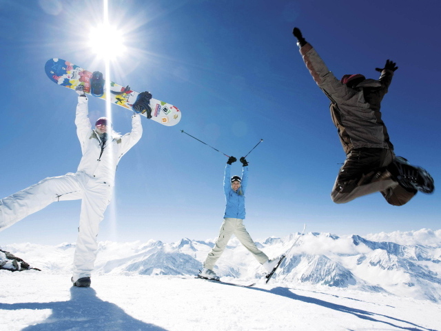 Сноубординг на горнолыжном курорте Майрхофен, Австрия