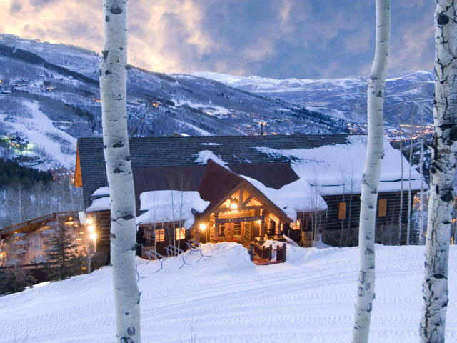 Закат на горнолыжном курорте Лех, Австрия