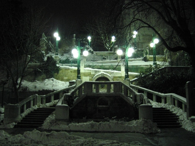 Зимний парк в городе Вена, Австрия