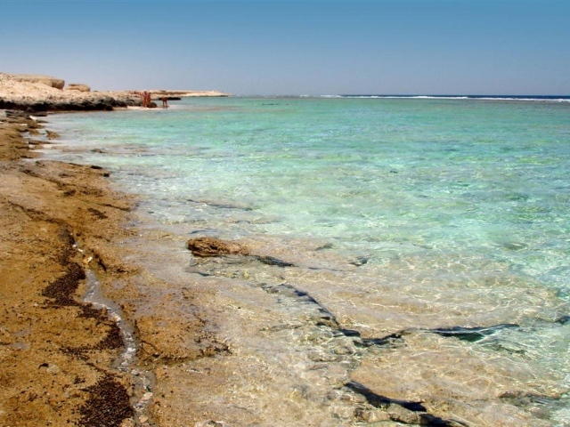 Каменистый берег на курорте Эль Кусейр, Египет