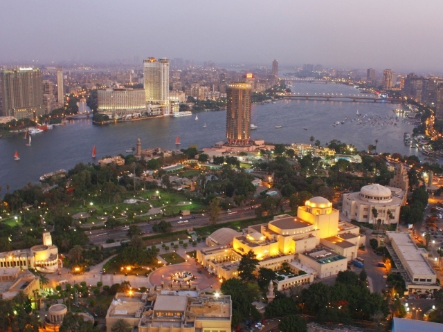 Вид с высоты на Каир