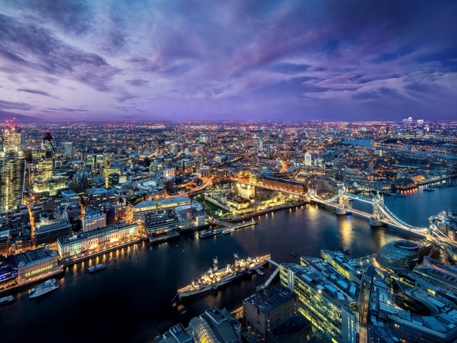 Ночные огни в Лондоне