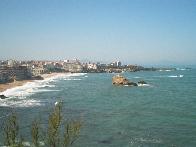 Панорама на курорте Биарриц, Франция