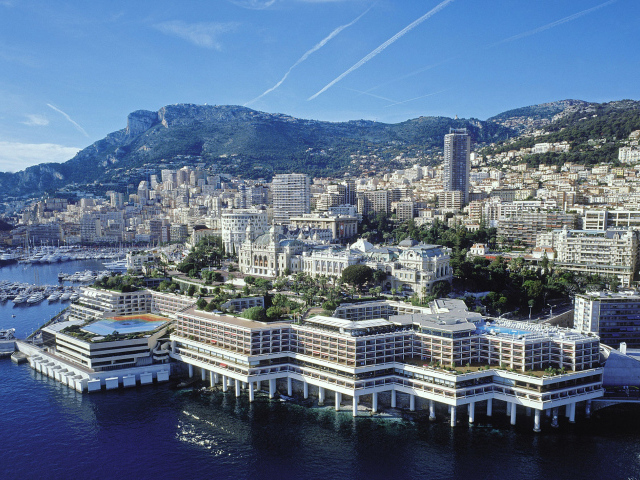 Вид на город в Монте-Карло, Франция