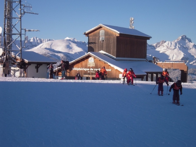 Лыжная трасса на горнолыжном курорте Межев, Франция