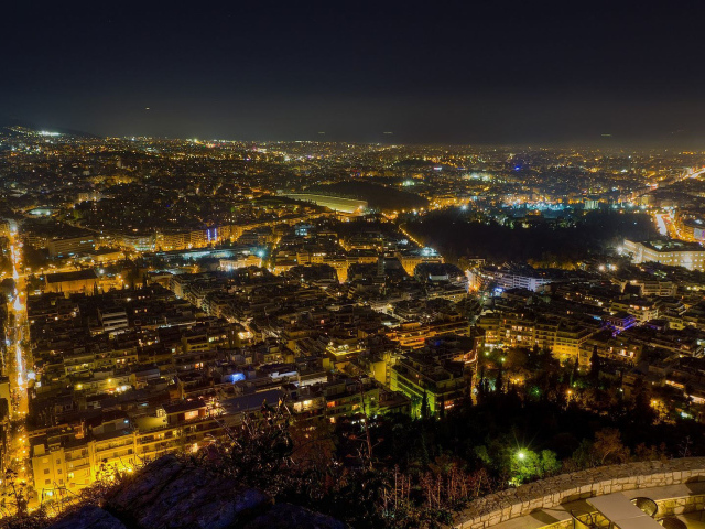 Ночной вид на Афины