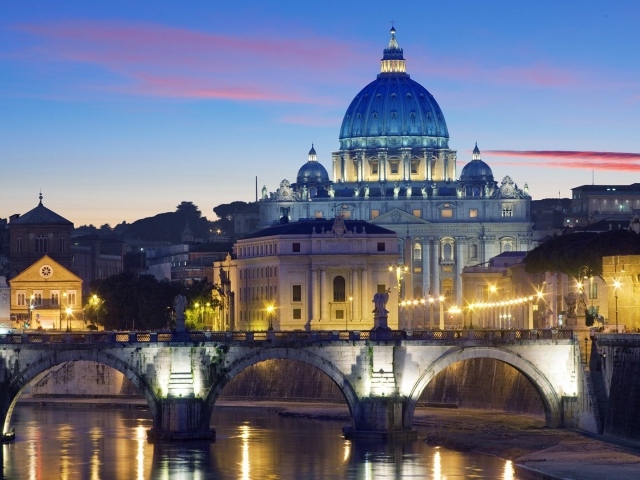 Ночной Ватикан в Риме