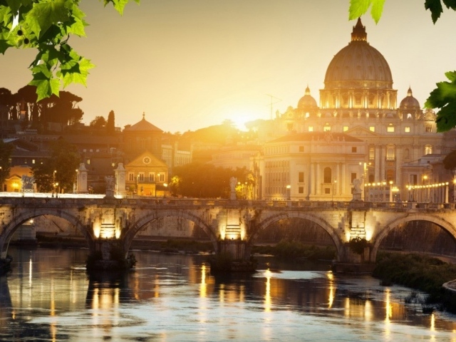 Закат солнца в Риме