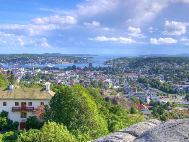 Вид с холма на Осло
