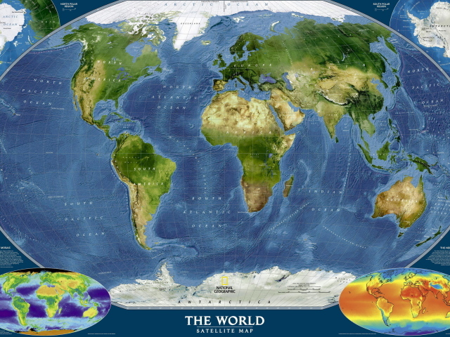 Спутниковая карта Мира