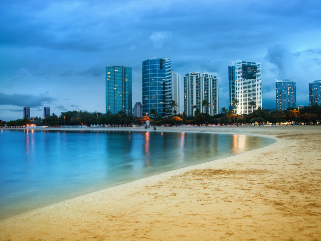 Песчаный пляж в Майами