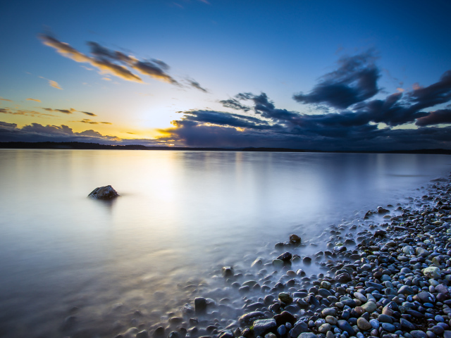 Закат в Западном Сиэтле, штат Вашингтон, США