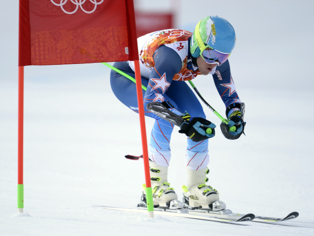 Обладатель золотой медали в дисциплине горные лыжи Тед Лигети из США