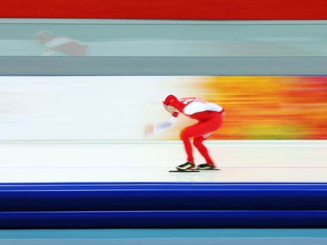 Обладатель золотой медали в дисциплине скоростной бег на коньках Збигнев Брудка 