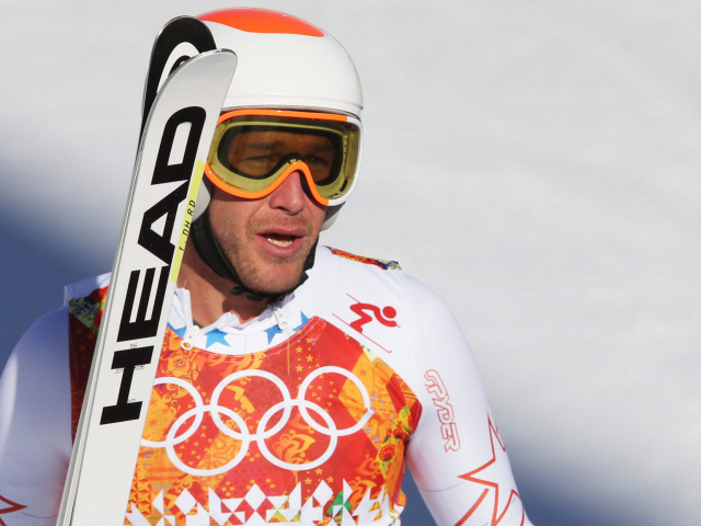 Обладатель бронзовой медали американский лыжник Боде Миллер на олимпиаде в Сочи