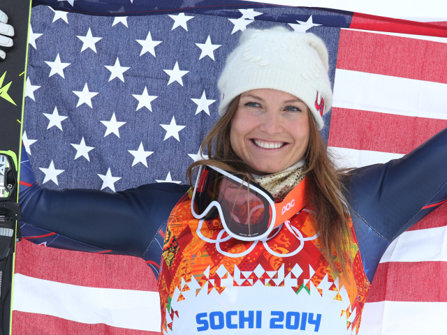 Американская лыжница Джулия Манкусо на олимпиаде в Сочи 
