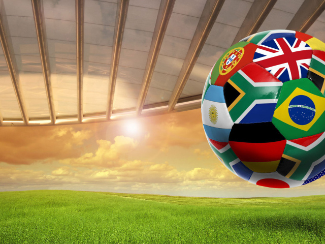 Мяч из флагов на Чемпионате мира по футболу в Бразилии 2014