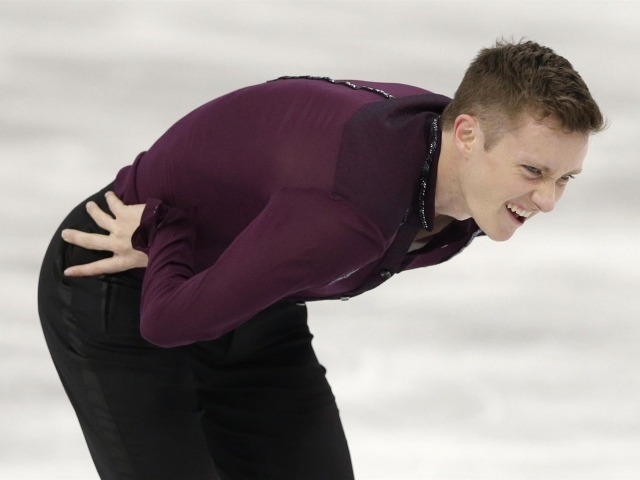 Обладатель бронзовой медали в дисциплине фигурное катание на коньках Джереми Эбботт на олимпиаде в Сочи
