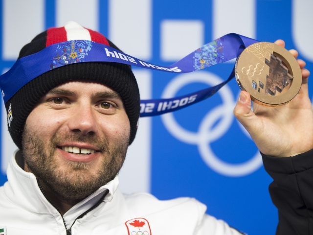 Обладатель бронзовой медали в дисциплине горные лыжи Ян Худек на олимпиаде в Сочи