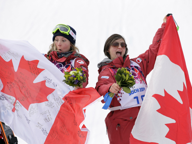 Канадская фристайлистка Ким Ламарре на олимпиаде в Сочи