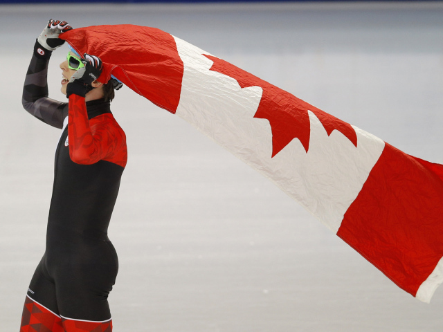 Канадский шорт-трекист Чарли Корнайер на олимпиаде в Сочи