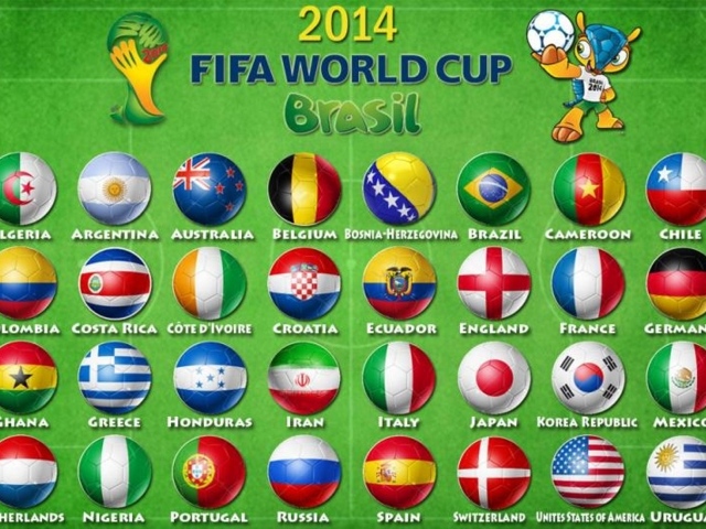 Страны участники Чемпионата Мира по футболу в Бразилии 2014