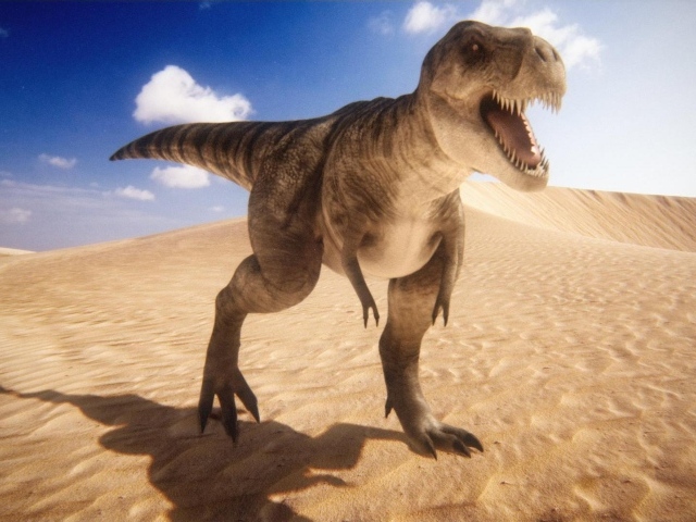 Динозавр в пустыне