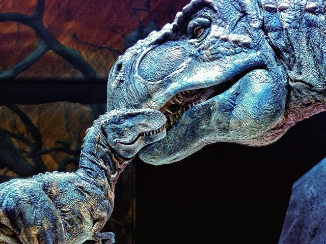 Динозавр с детенышем