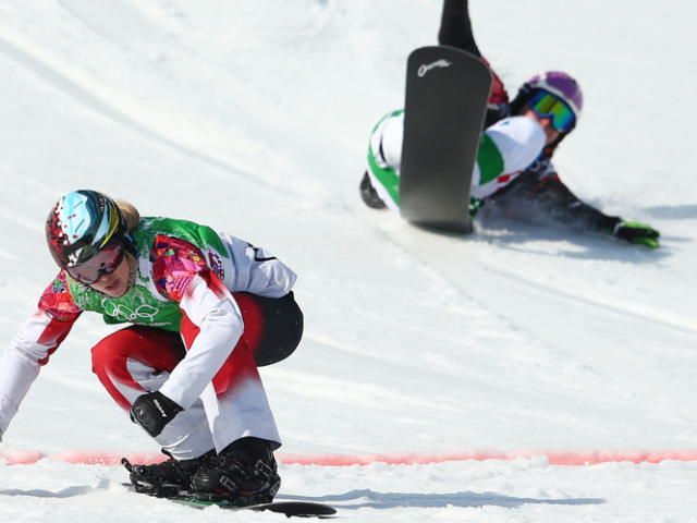 Доминик Мальте из Канады серебряная медаль на олимпиаде в Сочи 2014 год