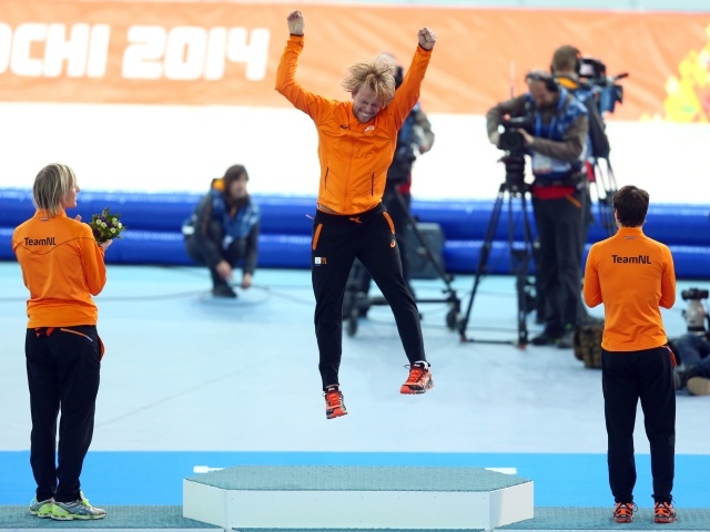 Голландский конькобежец Михел Мюлдер обладатель золотой и бронзовой медали на олимпиаде в Сочи