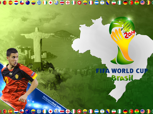 Эден Хазард из Бельгии на Чемпионате мира по футболу в Бразилии 2014
