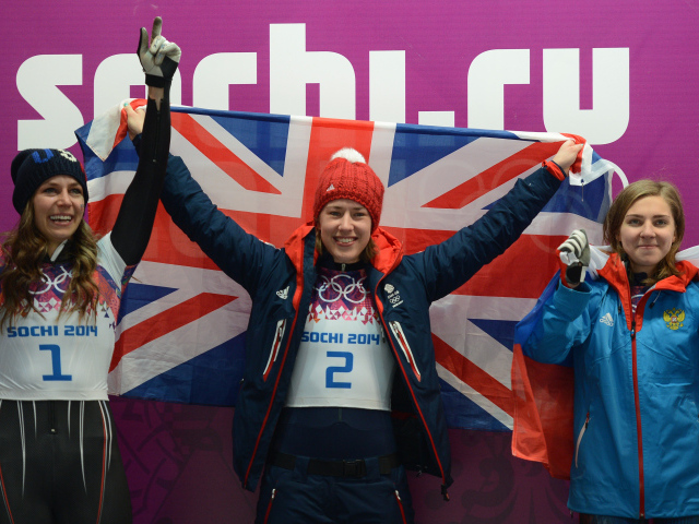 Элизабет Ярнольд из Соединенного Королевства на олимпиаде в Сочи 2014