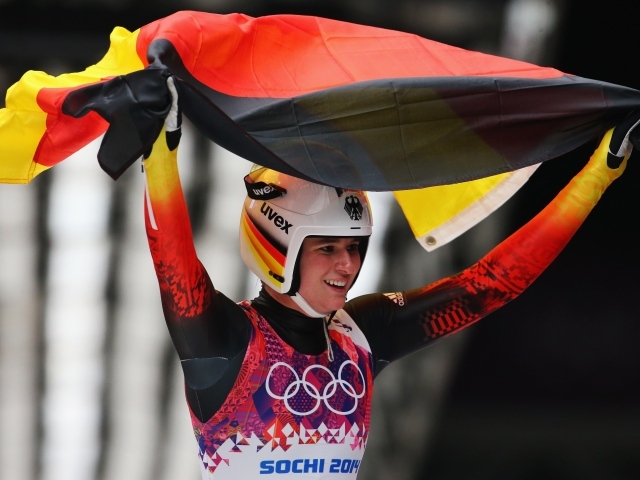 Немецкая саночница Натали Гейзенбергер  обладательница золотых медалей