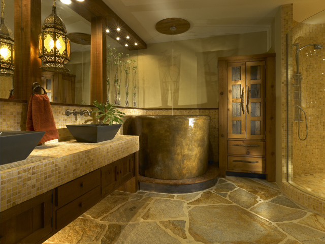 Золотая ванная комната