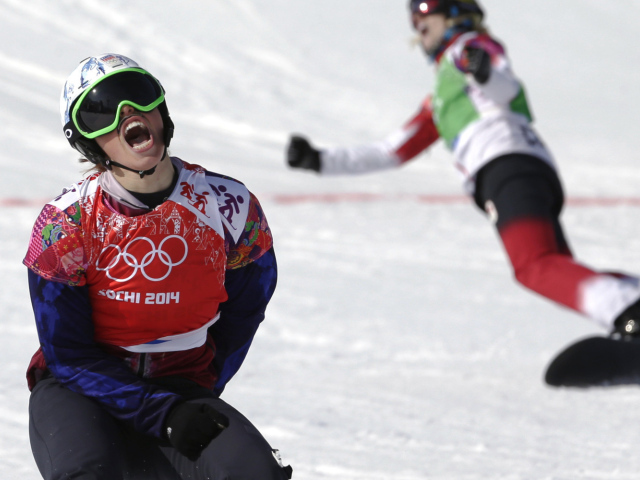 Обладательница золотой медали в дисциплине сноуборд Ева Самкова из Чешской Республики 