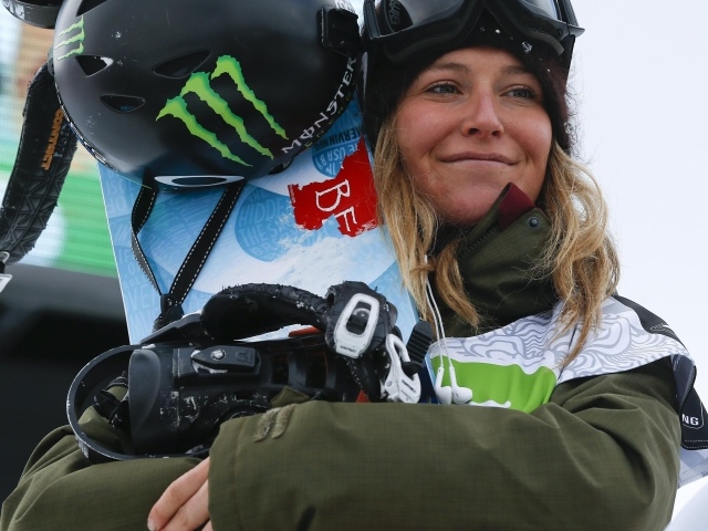Обладательница золотой медали в дисциплине сноуборд Джейми Андерсон на олимпиаде в Сочи 2014 год