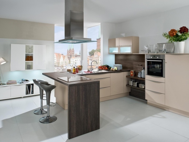 Вытяжка над столом в кухне