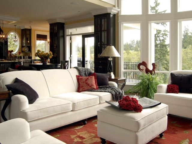 Интерьер гостиной в доме