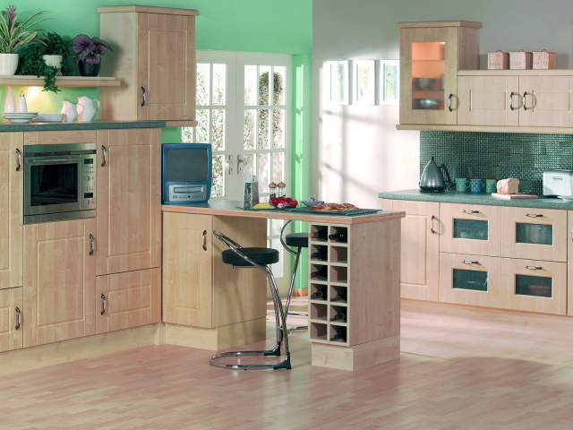 Кухня с барной стойкой