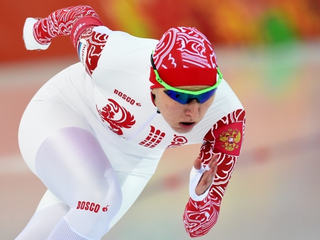 Ольга Фаткулина из России серебряная медаль на олимпиаде в Сочи 2014 год