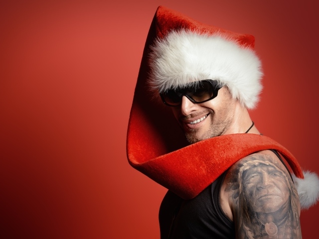 Дед мороз с тату